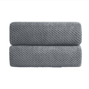 2 Pack-16"x31" Dark Gray Hand Towels Set Ultra Soft Cozy Towels 600